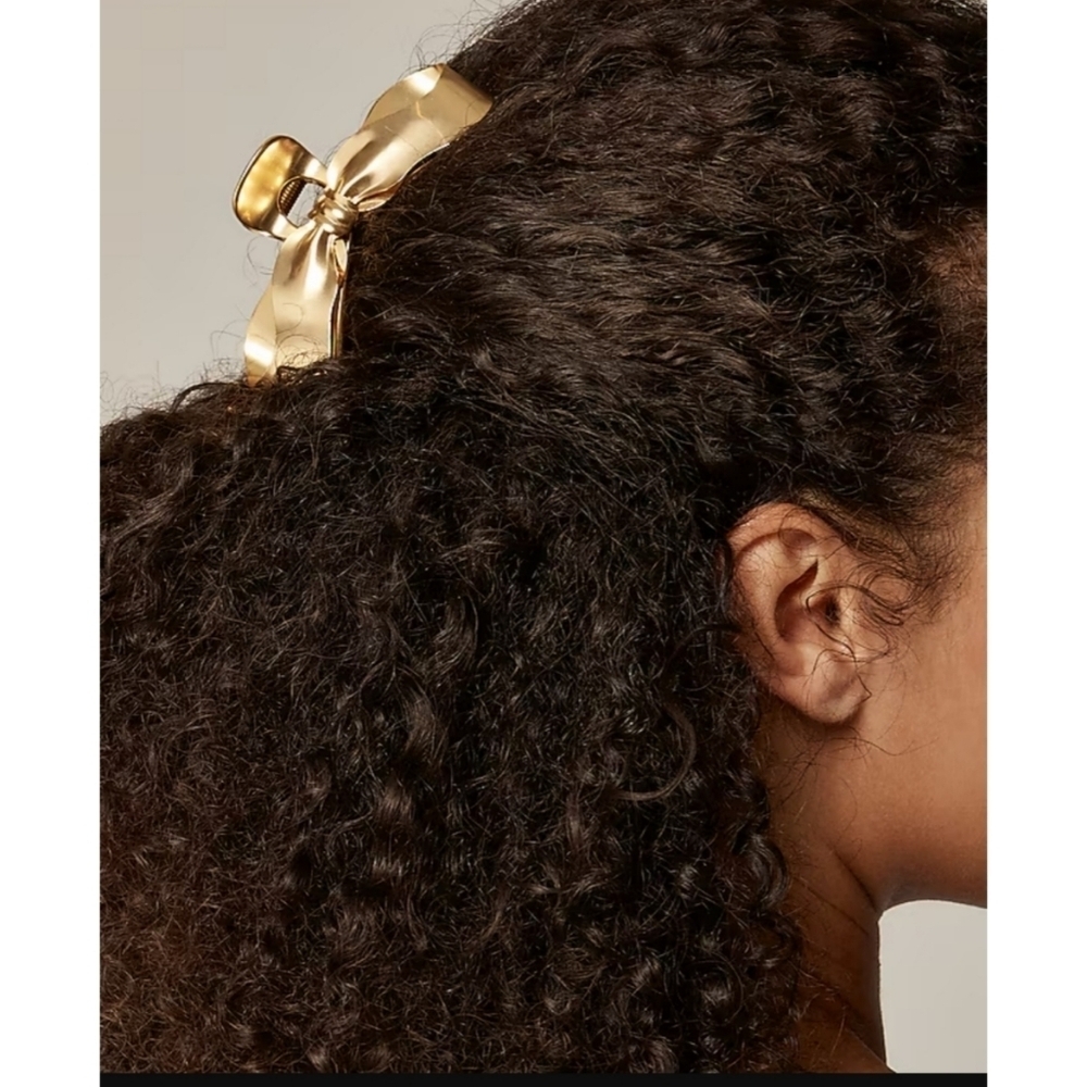 J. Crew Metallic Bow Claw Hair Clip - Picture 2 of 5